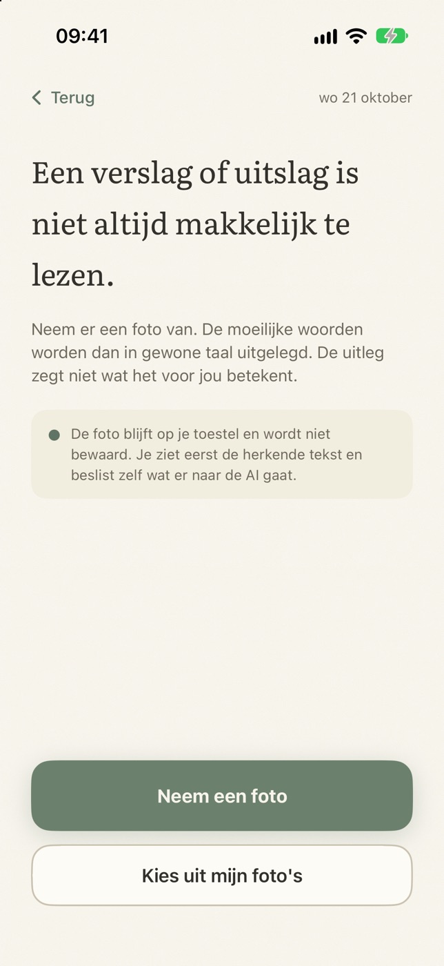 Leg het mij uit in Nora: Een verslag of uitslag is niet altijd makkelijk te lezen. De foto blijft op je toestel.